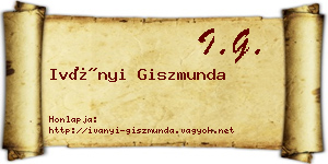 Iványi Giszmunda névjegykártya